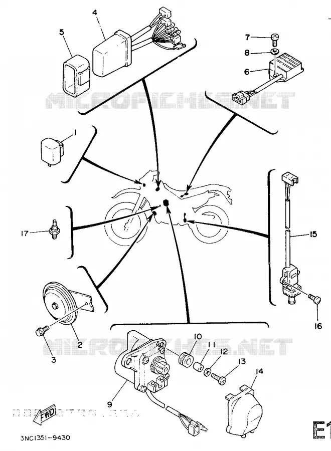 PARTIE ELECTRIQUE 2 Yamaha MOTO 125 1989 DT  DT125