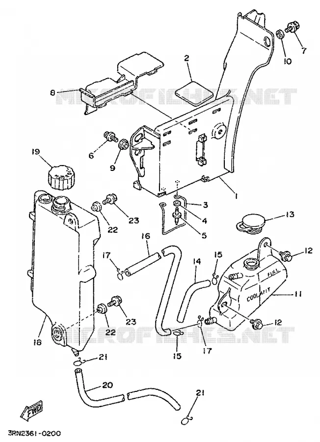 RESERVOIR D'HUILE Yamaha MOTO 125 1995 DT  DT125