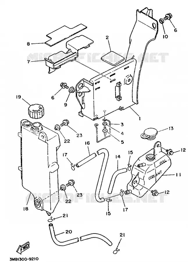 RESERVOIR D'HUILE Yamaha MOTO 125 1989 DTE  DT125E