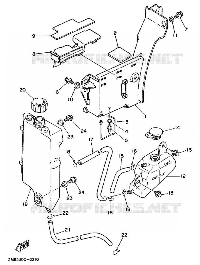 RESERVOIR D'HUILE Yamaha MOTO 125 1994 DTE  DT125E