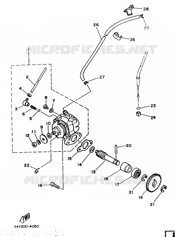 POMPE A HUILE Yamaha MOTO 125 1986 DTLC  DT125LC