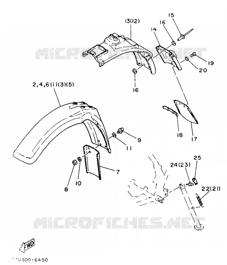 PIÈCES OPTIONNELLES - PARTIE CYCLE Yamaha MOTO 125 1986 DTLC  DT125LC