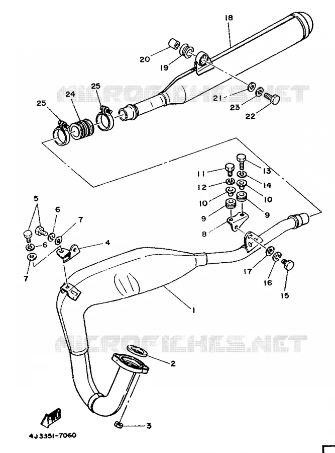 ECHAPPEMENT Yamaha MOTO 125 1989 DTMX  DT125MX