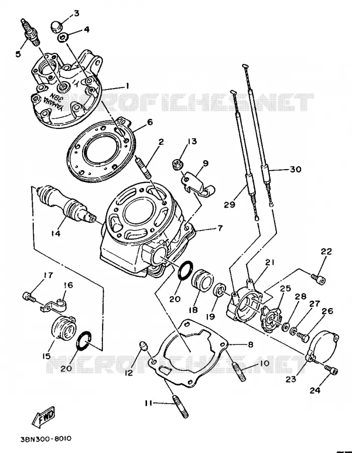 CYLINDRE Yamaha MOTO 125 1988 DTR  DT125R