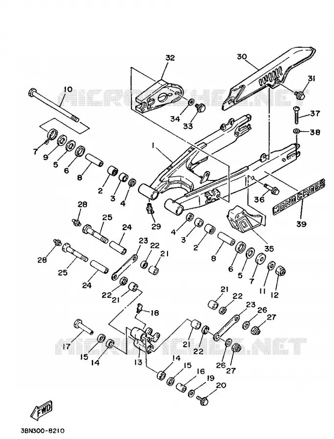 BRAS ARRIERE Yamaha MOTO 125 1988 DTR  DT125R