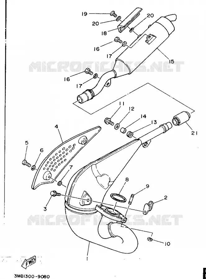 ECHAPPEMENT Yamaha MOTO 125 1990 DTR  DT125R