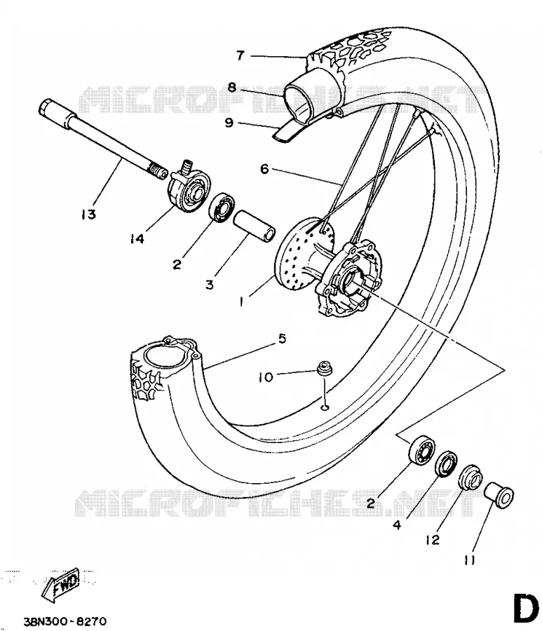 ROUE AVANT Yamaha MOTO 125 1990 DTR  DT125R