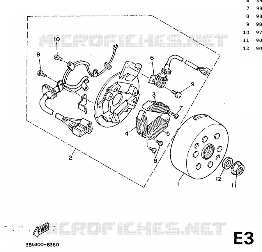 ALLUMAGE Yamaha MOTO 125 1990 DTR  DT125R