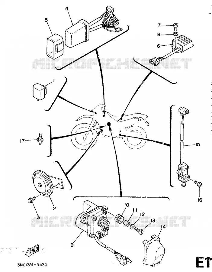 PARTIE ELECTRIQUE 2 Yamaha MOTO 125 1990 DTR  DT125R
