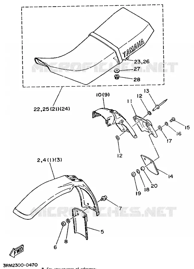 PIÈCES OPTIONNELLES - PARTIE CYCLE Yamaha MOTO 125 1990 DTR  DT125R