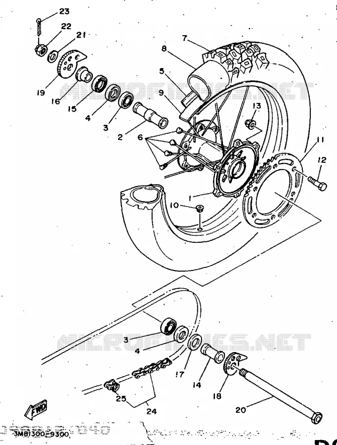 CLIGNOTANT Yamaha MOTO 125 1991 DTR  DT125R