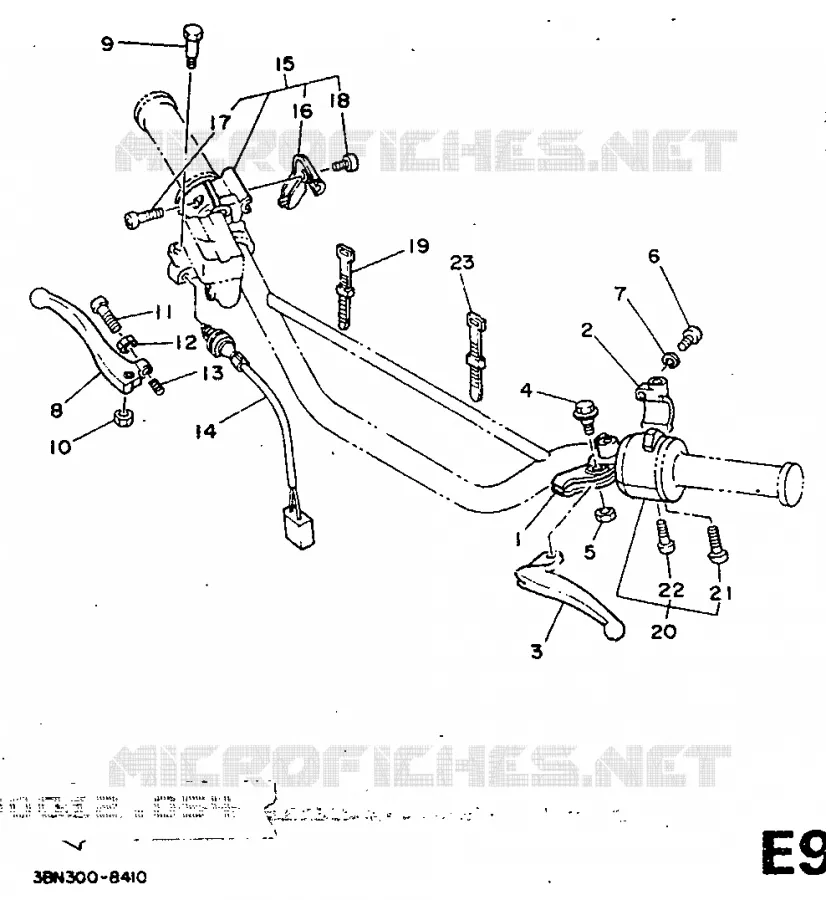 COMMODO / LEVIER Yamaha MOTO 125 1991 DTR  DT125R