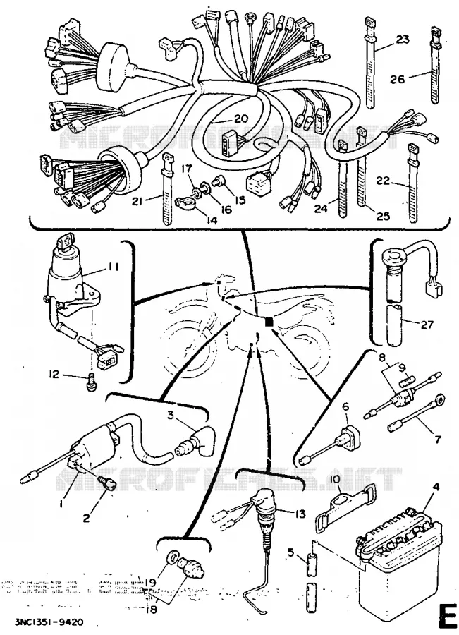 PARTIE ELECTRIQUE 1 Yamaha MOTO 125 1991 DTR  DT125R