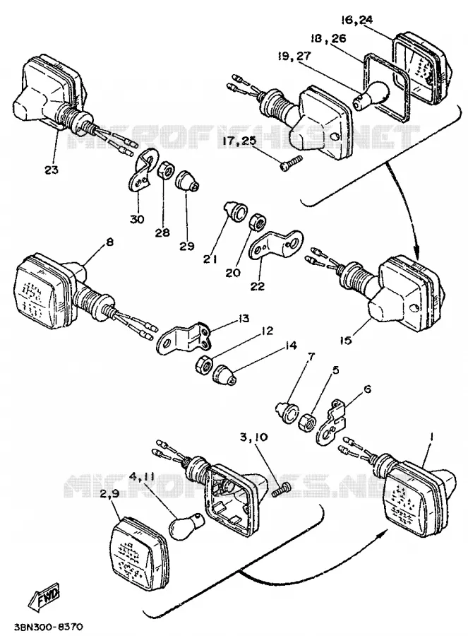 CLIGNOTANT Yamaha MOTO 125 1992 DTR  DT125R