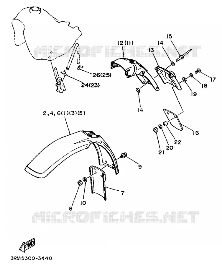PIÈCES OPTIONNELLES - PARTIE CYCLE - SUEDE Yamaha MOTO 125 1993 DTR  DT125R