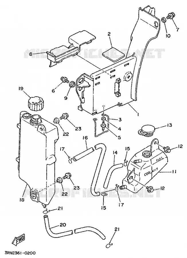 RESERVOIR D'HUILE Yamaha MOTO 125 1993 DTR  DT125R