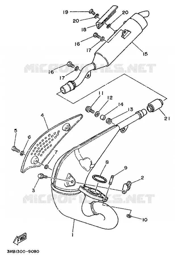 ECHAPPEMENT Yamaha MOTO 125 1993 DTR  DT125R