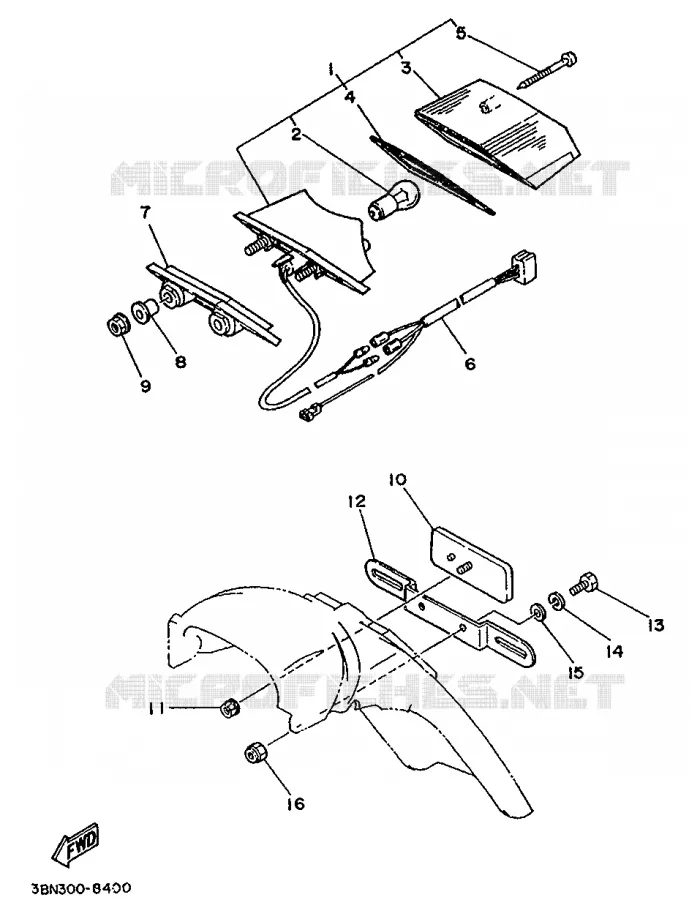 FEU ARRIERE Yamaha MOTO 125 1993 DTR  DT125R