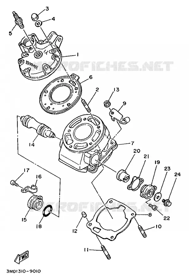 CYLINDRE Yamaha MOTO 125 1993 DTR  DT125R