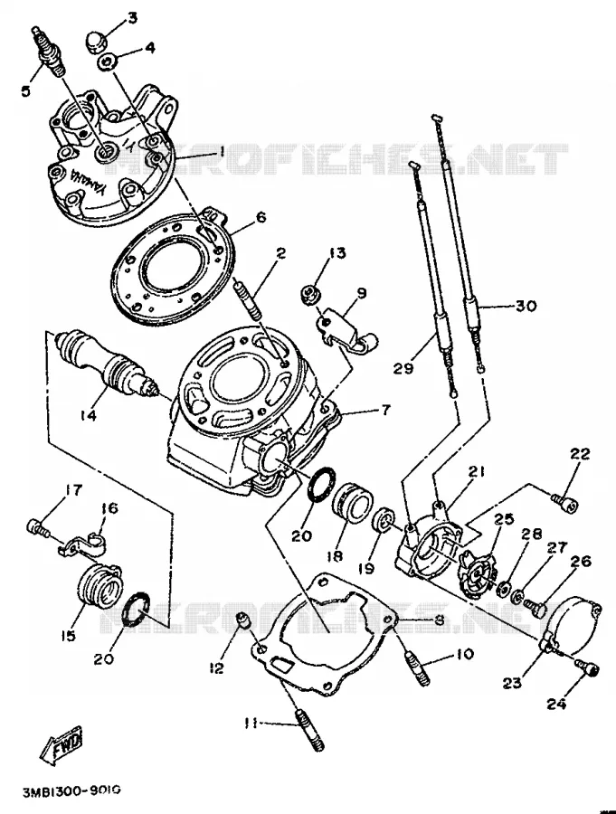CYLINDRE Yamaha MOTO 125 1993 DTR  DT125R