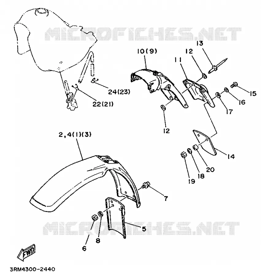 PIÈCES OPTIONNELLES - PARTIE CYCLE - SUEDE Yamaha MOTO 125 1994 DTR  DT125R
