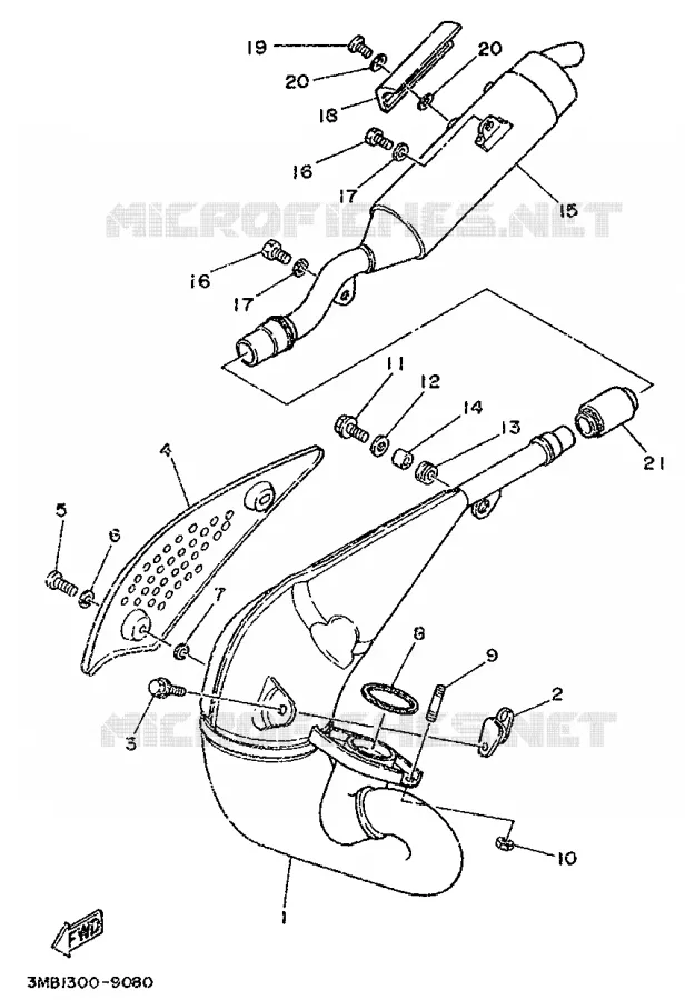 ECHAPPEMENT Yamaha MOTO 125 1994 DTR  DT125R