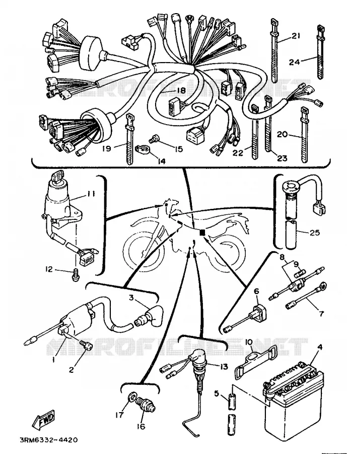 PARTIE ELECTRIQUE 1 Yamaha MOTO 125 1994 DTR  DT125R