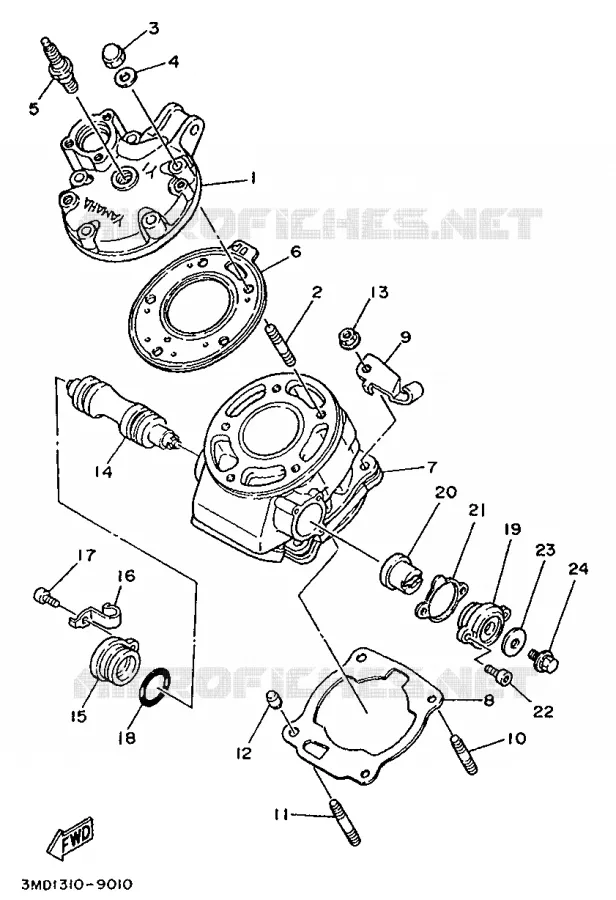 CYLINDRE Yamaha MOTO 125 1994 DTR  DT125R
