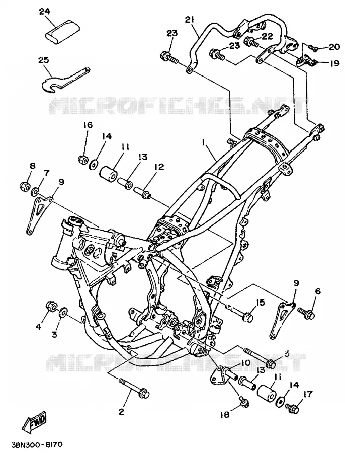 CADRE Yamaha MOTO 125 1994 DTR  DT125R