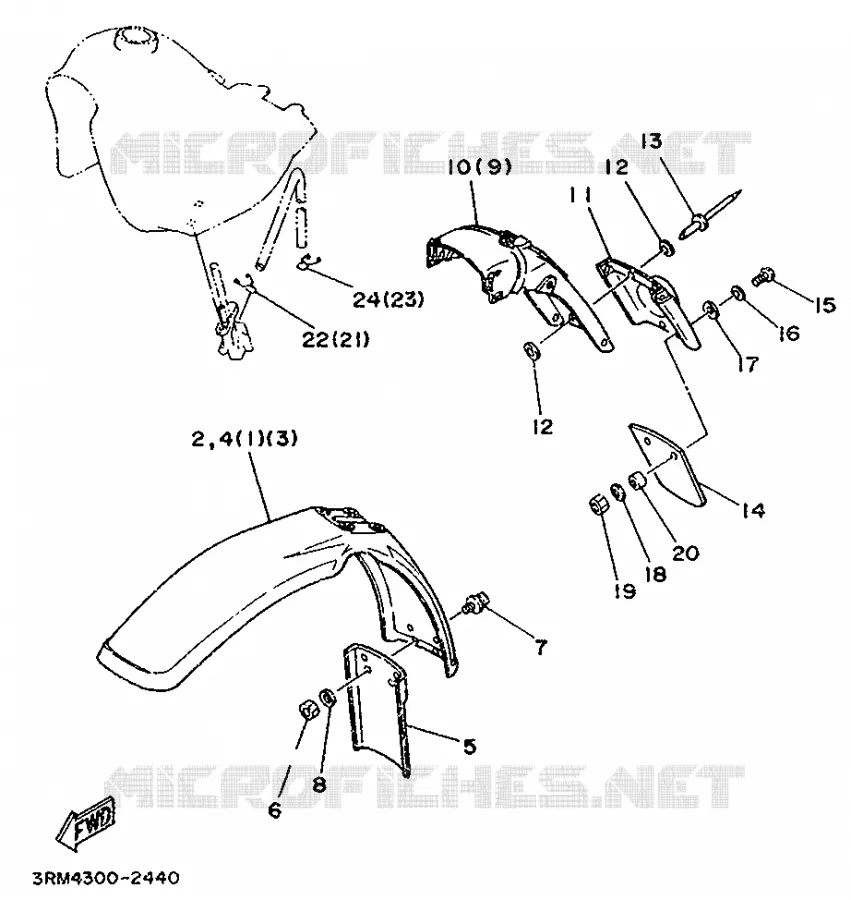 PIÈCES OPTIONNELLES - PARTIE CYCLE - SUEDE Yamaha MOTO 125 1994 DTR  DT125R