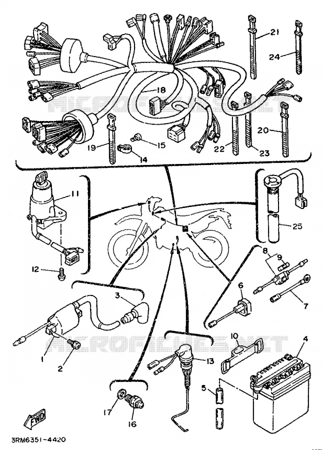 PARTIE ELECTRIQUE 1 Yamaha MOTO 125 1994 DTR  DT125R