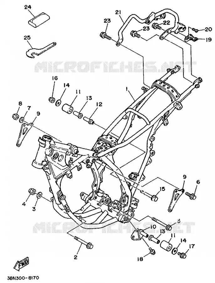 CADRE Yamaha MOTO 125 1995 DTR  DT125R