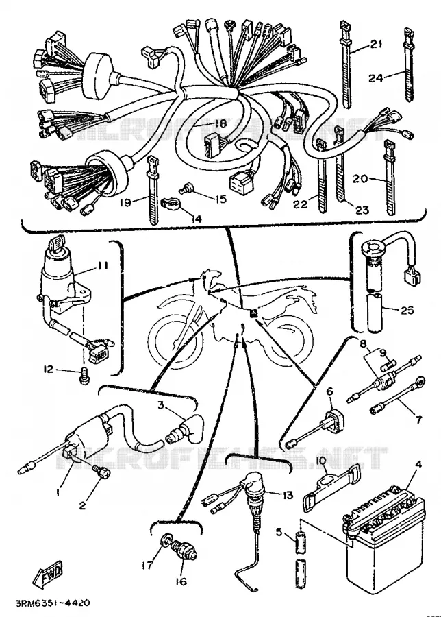 PARTIE ELECTRIQUE 1 Yamaha MOTO 125 1996 DTR  DT125R