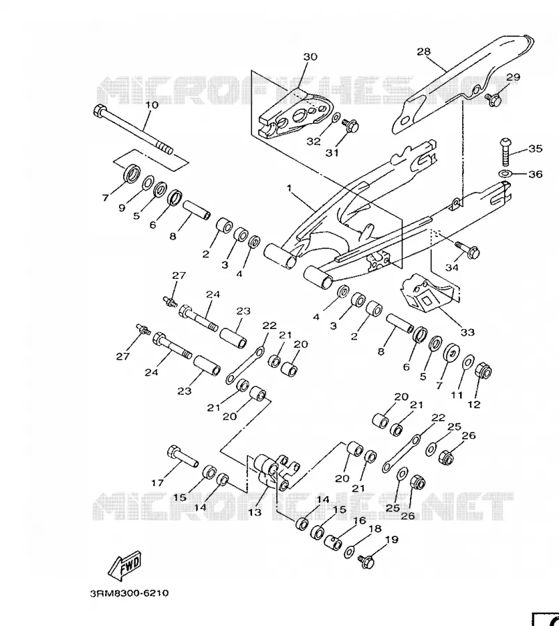 BRAS ARRIERE Yamaha MOTO 125 1997 DTR  DT125R