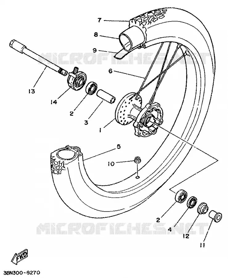 ROUE AVANT Yamaha MOTO 125 1997 DTR  DT125R