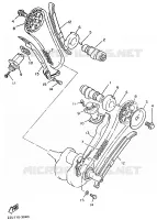 ARBRE A CAMES / CHAINE DE DISTRIBUTION pour Yamaha VIRAGO 1993