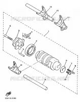 BARILLET DE SELECTION / FOURCHETTE pour Yamaha VIRAGO 1993