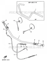 GUIDON ET CABLES pour Yamaha VIRAGO 1993