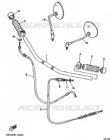 GUIDON ET CABLES   GUIDON PLAT pour Yamaha VIRAGO 1993