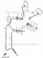 GUIDON ET CABLES   GUIDON HAUT pour Yamaha VIRAGO 1993