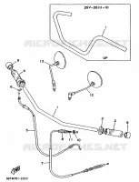 GUIDON ET CABLES pour Yamaha VIRAGO 1993