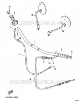 GUIDON ET CABLES   GUIDON PLAT pour Yamaha VIRAGO 34KW 1989