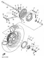 ROUE ARRIERE pour Yamaha VIRAGO 1995