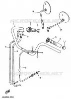 GUIDON ET CABLES pour Yamaha VIRAGO 1995