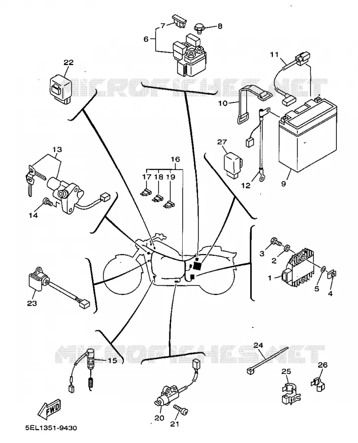 ELECTRIQUE 2 Yamaha MOTO 1100 1999 DRAGSTAR  XVS1100