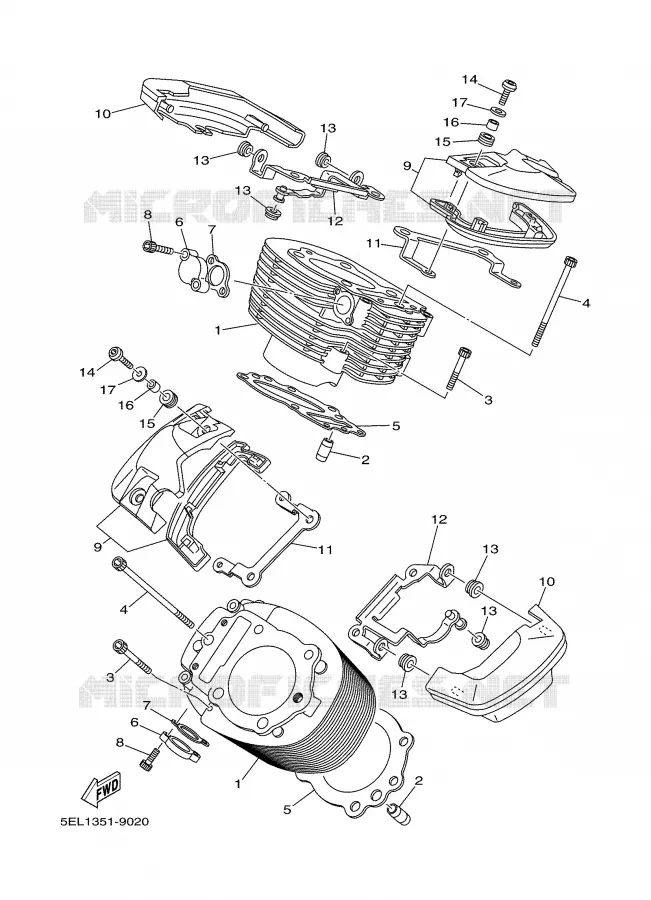 CYLINDRE Yamaha MOTO 1100 2000 DRAGSTAR  XVS1100