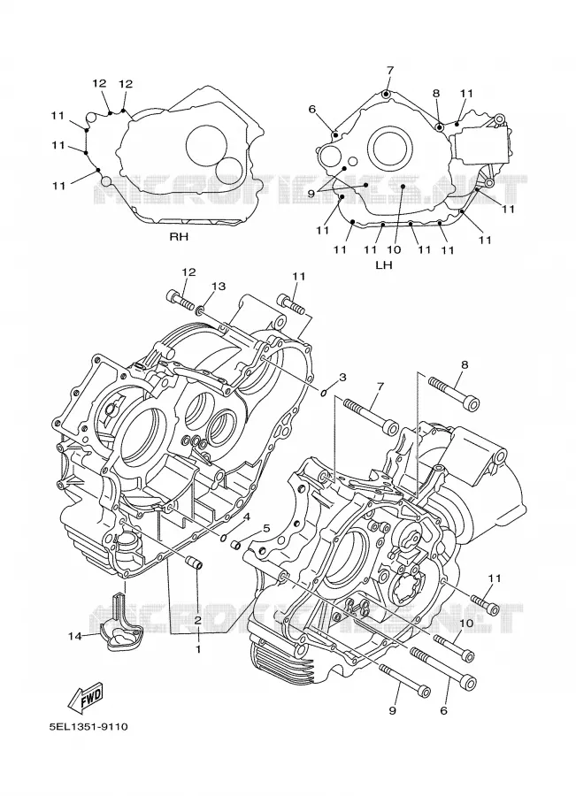 CARTER MOTEUR Yamaha MOTO 1100 2000 DRAGSTAR  XVS1100