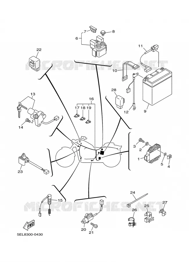PARTIE ELECTRIQUE 2 Yamaha MOTO 1100 2000 DRAGSTAR  XVS1100