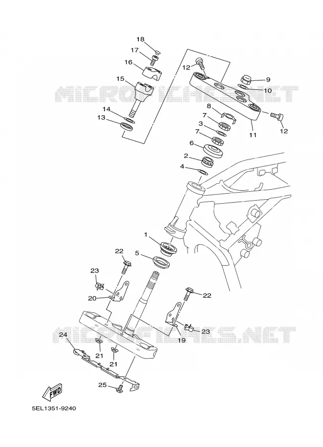 DIRECTION Yamaha MOTO 1100 2000 DRAGSTAR  XVS1100
