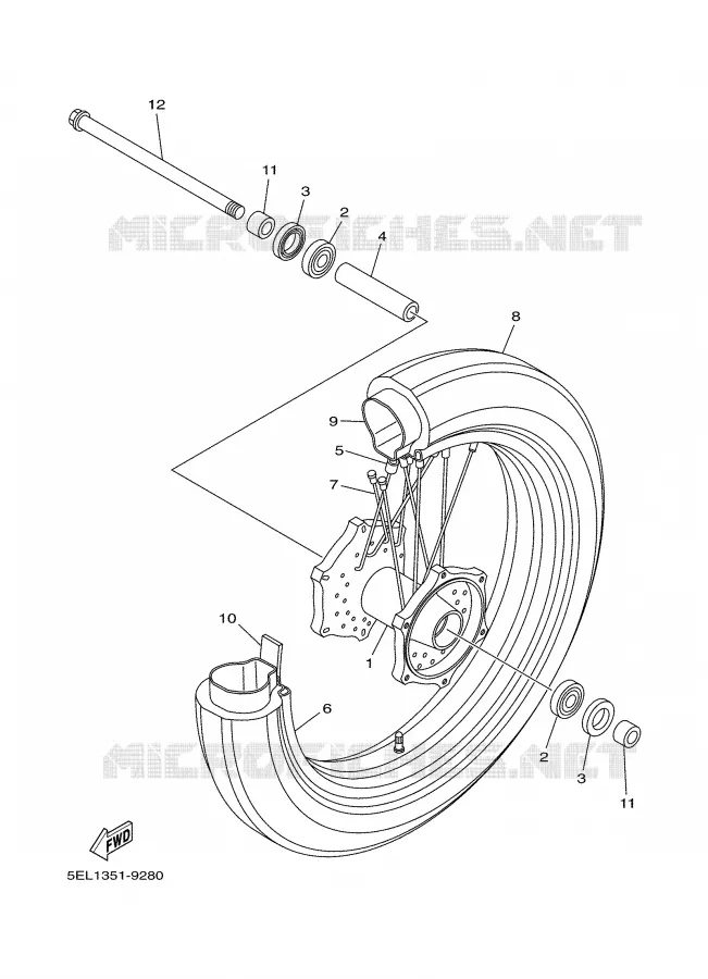 ROUE AVANT Yamaha MOTO 1100 2000 DRAGSTAR  XVS1100